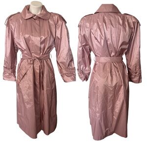 Vintage Pink Rain Trench